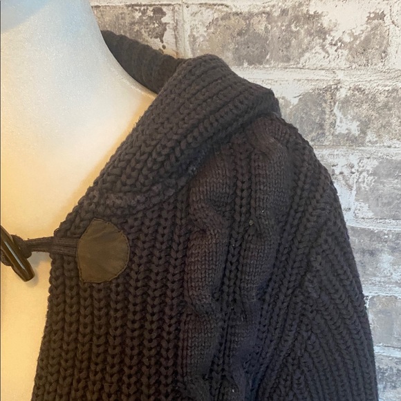 Land’s End Black Toggle Knit Cardigan. Size L. (14/16). - Picture 6 of 14